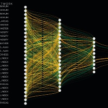 Graphical representation of a neural network. 