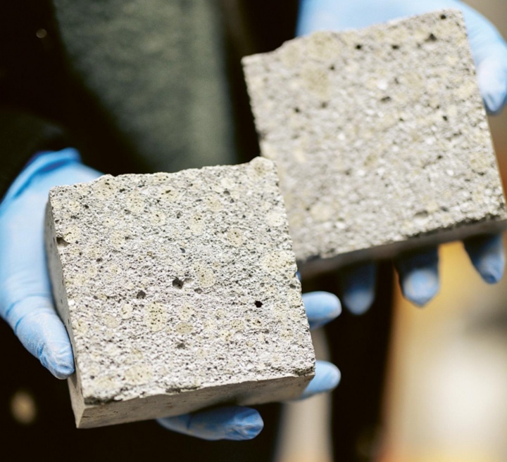 Concrete blocks with holes