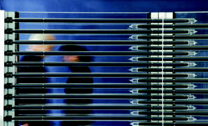 Modell einer Fassade mit integrierten Sonnenkollektoren