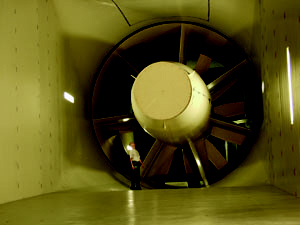 Rotor im Gebläse des großen Windkanals