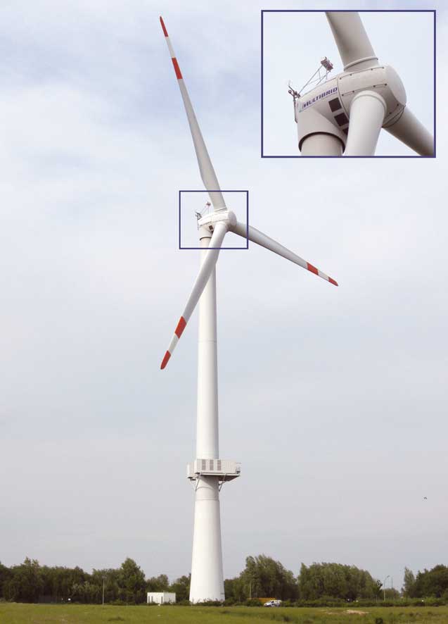 Lidar-Gerät auf Windanlage