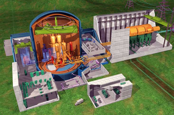 Innenaufbau Druckwasserreaktor