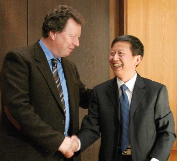 Prof. Ressel und Prof. Hua