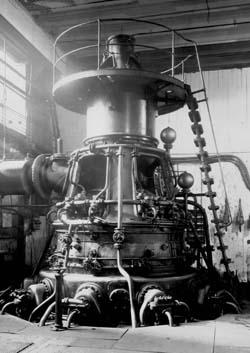 Eine 700-kW-Gasturbine Holzwarths aus dem Jahr 1914