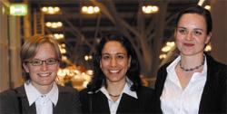 Gleichzeitig Anerkennung und Signalwirkung: Mit Diane Lauffer, Anuscheh Nawaz und Franziska Harms (von links) erhielten drei Stuttgarter Nachwuchswissenschaftlerinnen den Zonta-Preis