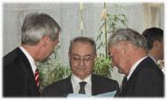 von links Prof. Engelbert Westkämper, Dr. Ezio Andreta von der EU-Kommission und Prof. Hans-Jürgen Warnecke, der ehemalige Präsident der Fraunhofer-Gesellschaft