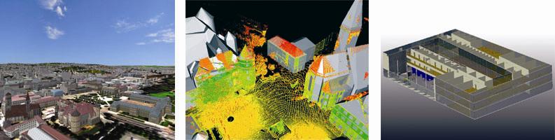 dreidimensionale Stadtbilder und virtuelle Fabrikmodelle