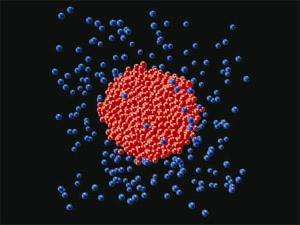 Nanoskalisches Flüssigkeitströpfchen