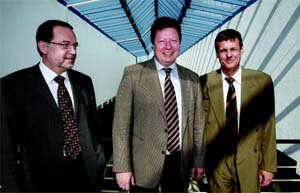 von links Bernd Bertsche, Ressel und Günther Leßnerkraus