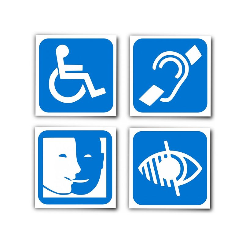4 Symbolbilder für Behinderungen