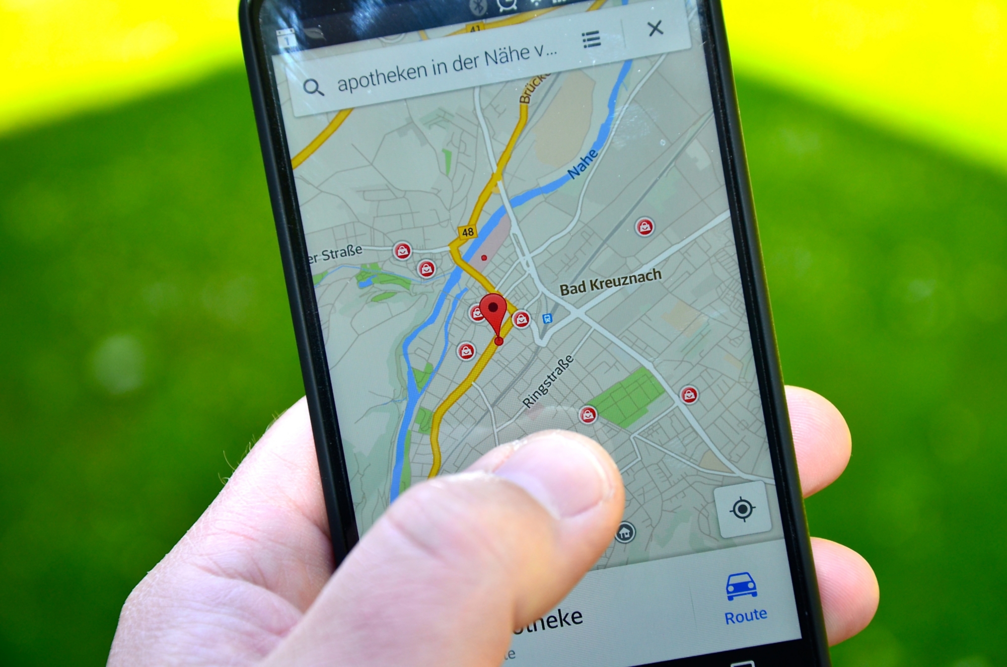 Google Maps: Anwendung von Google Maps auf einem Smartphone