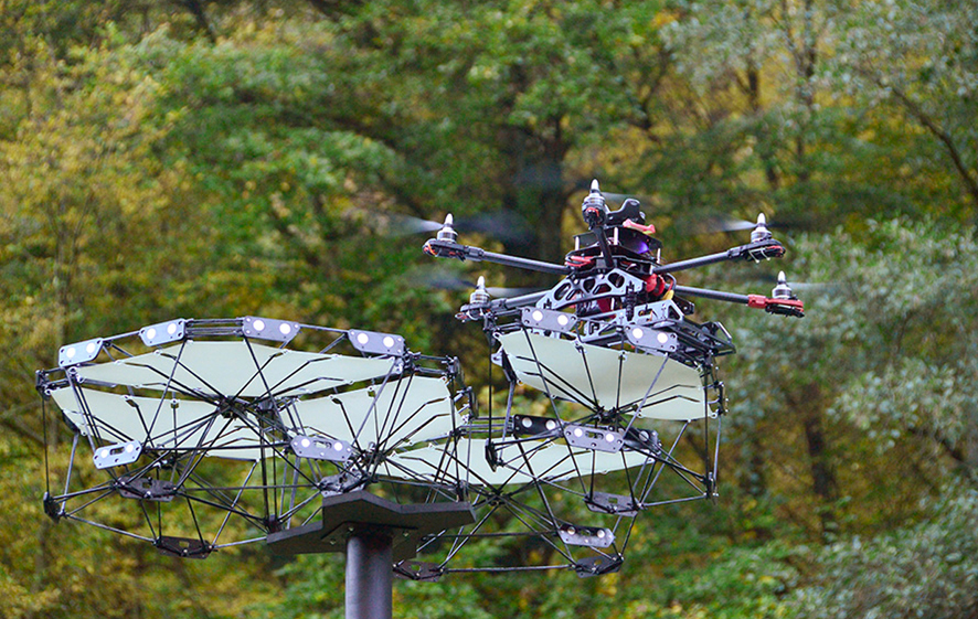 ITECH M.Sc. 2017: Cyber Physical Macro Material as a UAV [re]configurable architectural system; Miguel Aflalo, Jingcheng Chen, Behrooz Tahanzadeh