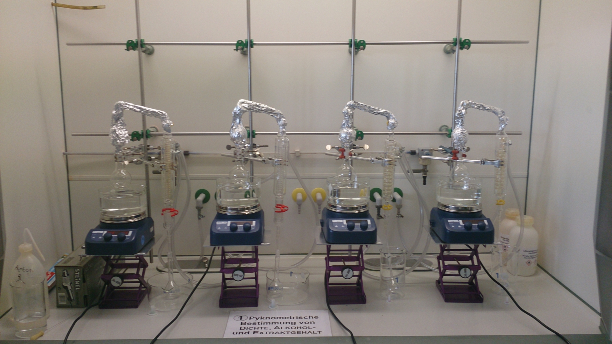 Eindrücke aus dem Praktikum Lebensmittelchemie