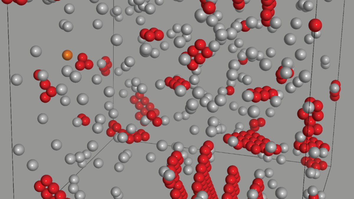 Copper (Cu) atoms arrange themselves via diffusion into nanoplatelets in an aluminium-copper alloy and influence the mechanical properties. Atomistic simulations allow a deep insight into the fundamental mechanisms that take place in our materials. Here, so-called kinetic Monte Carlo simulations were performed based on quantum mechanical calculations.