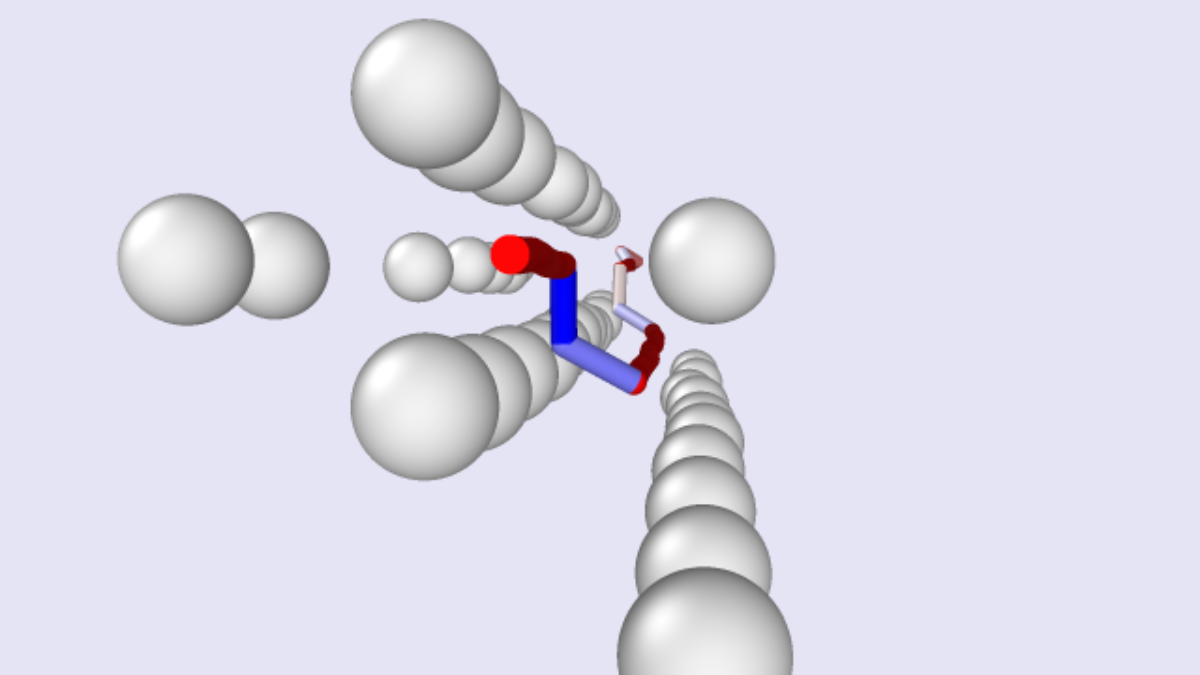 Simulation of a dislocation in a niobium crystal. Dislocations are of fundamental importance for the deformation of metallic materials. Their movement through the crystal and interaction with other dislocations determines what a metal can withstand. Atomistic simulations can be used to improve the properties of materials.