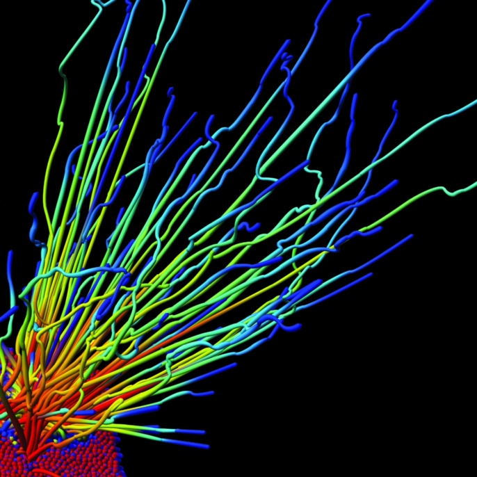 Bild 1: Simulation einer Laserablation