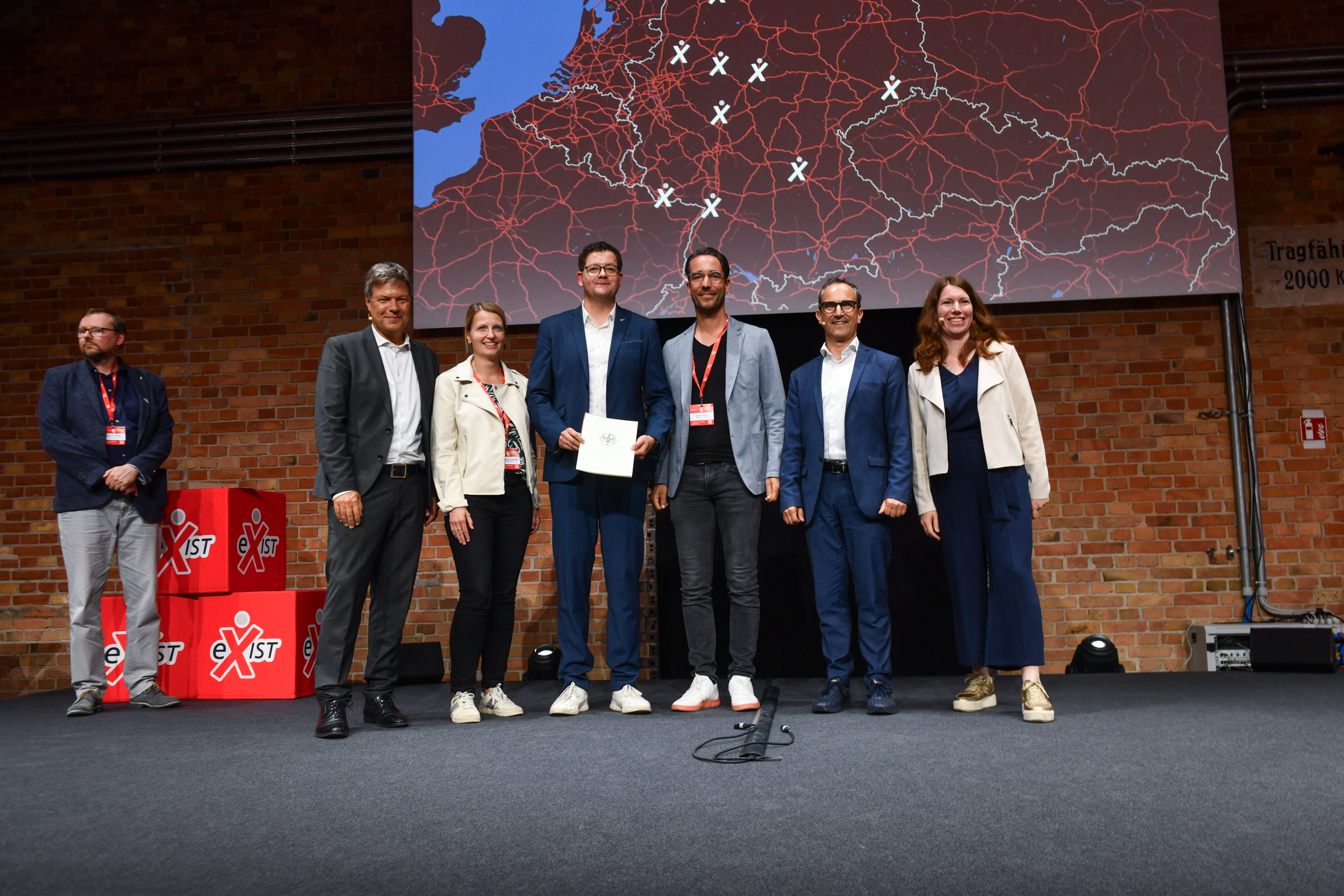 Group photo on stage