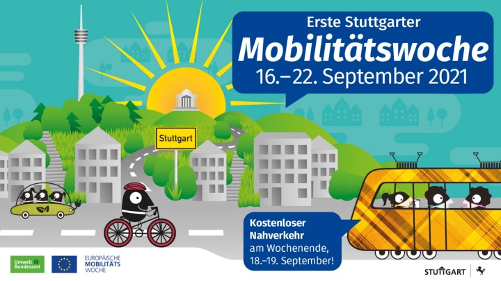 Symbolbild der ersten Stuttgarter Mobilitätswoche vom 16. bis 22. September 2021