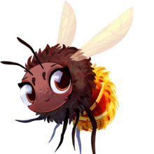 Illustration einer Wildbiene