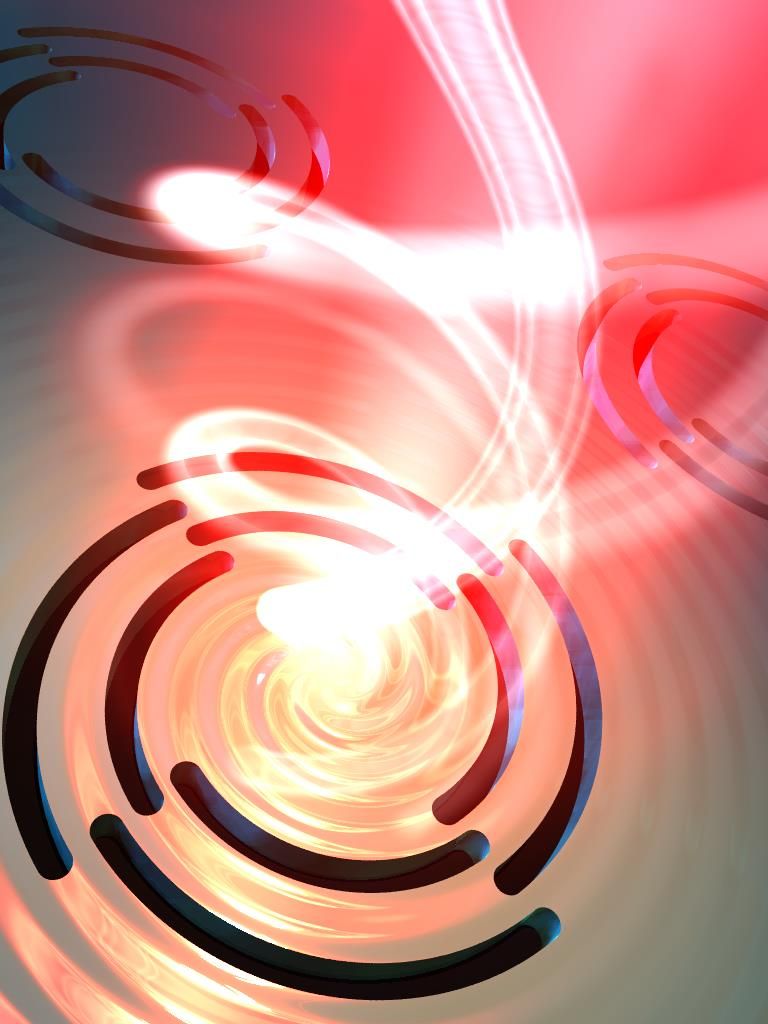 Symbolbild der Wechselwirkung von Licht mit einer Goldoberfläche mit 4-fach symmetrischen Archimedischen Spiralen.