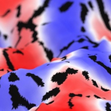 Visualization of the topography of magnesium with nanometer resolution covered with an optical scattering phase map showing hydrogenated and unhydrogenated areas.