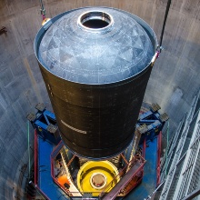 Der Booster-Demonstrator im 32 Meter tiefen Prüfschacht der MPA.