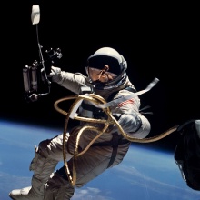 US astronaut Edward White's first space walk.