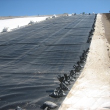 Construction of surface sealing at a class II landfill site.