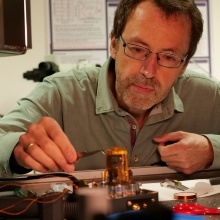 Prof. Peter Michler in the quantum optics lab.