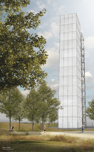 Visualization of the demonstrator high-rise building.