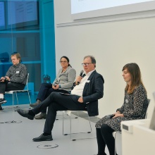 Participants in the panel discussion during the fireside chat.
