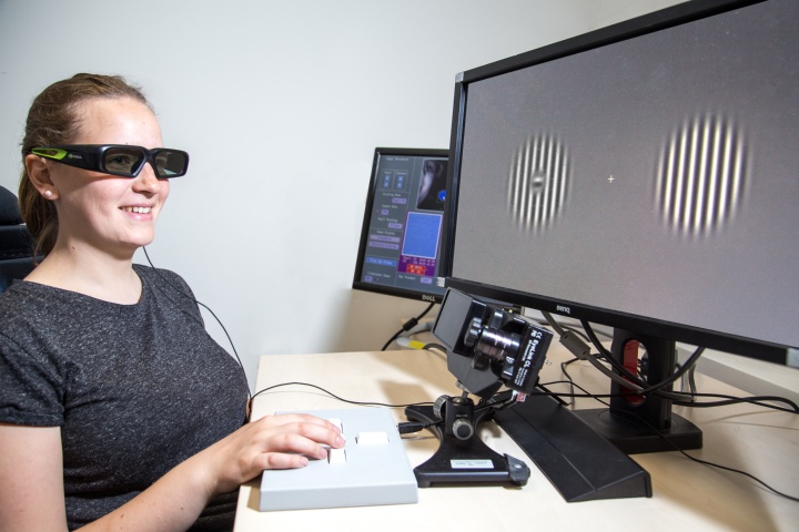 Eye-tracking measurements in a study of the blind spot.