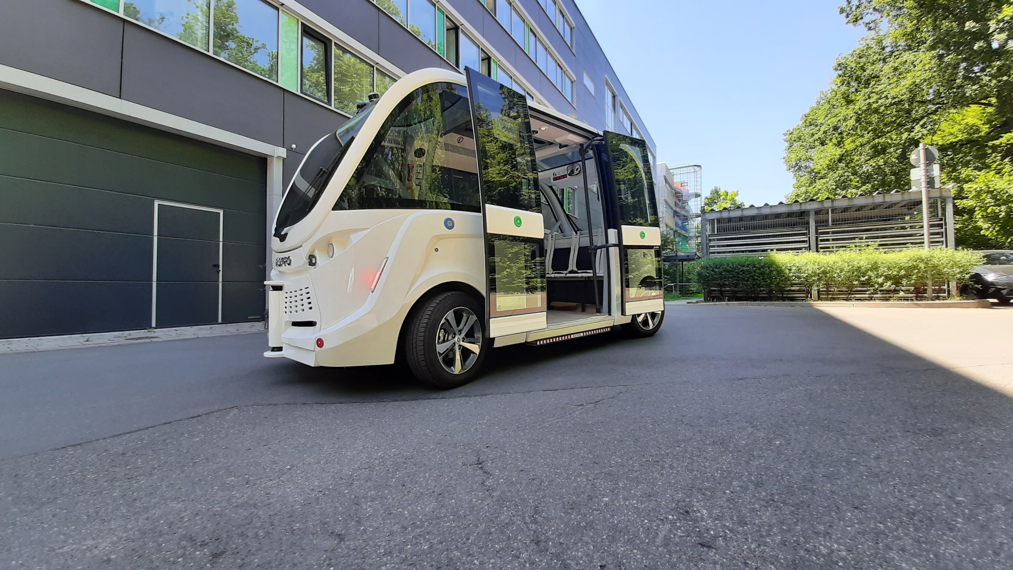 CampusShuttle with the door open.
