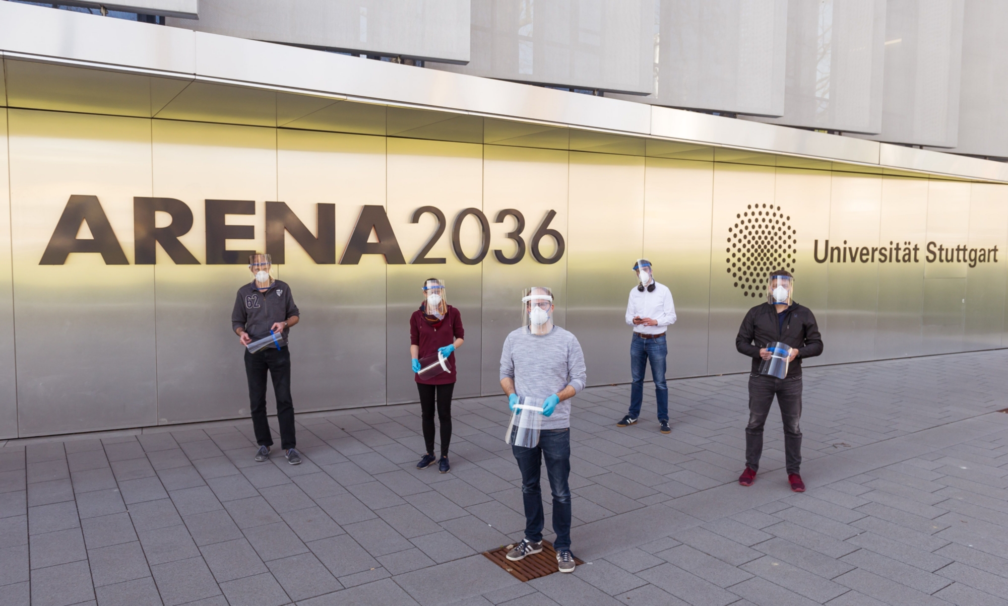 Faceshield-Produktion am Forschungscampus ARENA2036