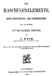Titelblatt der 1. Auflage der "Maschinenelemente"