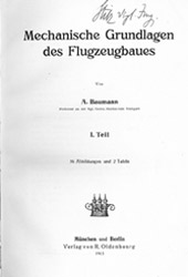 Baumanns Standardwerk "Mechanische Grundlagen des Flugzeugbaues"